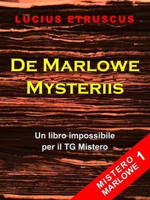 cover image of De Marlowe Mysteriis (Mistero Marlowe 1)